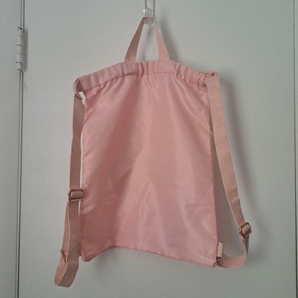 Disney Bibbidi  Bobbidi Boutique Adjustable Backpack Sack Pink and Gold - Picture 2 of 8